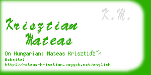 krisztian mateas business card